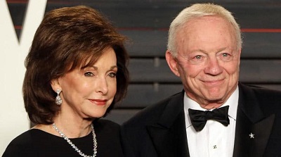 Eugenia and her spouse Jerry Jones at the event